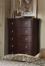 Chest - 5-Drawer Chest in Mocha Finish with Solid Wood and Wood Veneers