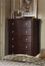 Chest - 5-Drawer Chest in Mocha Finish with Solid Wood and Wood Veneers