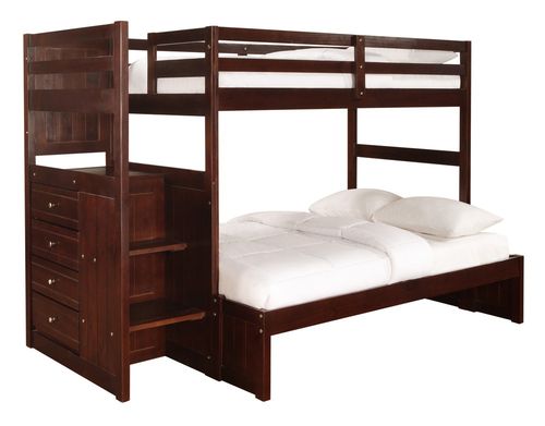Chest End Step Twin/Full Bunk Bed - Ranch 