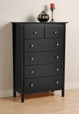 Chest with 5 Drawers in Black - Berkshire - Prepac Furniture - BRK-3450