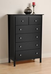 Chest with 5 Drawers in Black - Berkshire - Prepac Furniture - BRK-3450