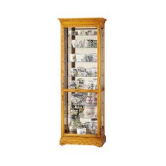 Chesterfield II Curio Cabinet in Golden Oak - Howard Miller