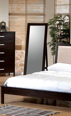 Cheval Mirror - Ventura Standing Mirror in Cappuccino - Coaster - 300004