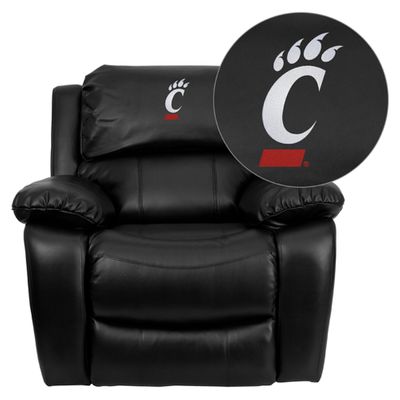 Cincinnati Bearcats Black Leather Rocker Recliner - MEN-DA3439-91-BK-40031-EMB-GG
