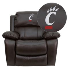 Cincinnati Bearcats Brown Leather Rocker Recliner - MEN-DA3439-91-BRN-40031-EMB-GG