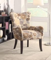 Circle Design Accent Chair with Nailhead Trimming - 902052
