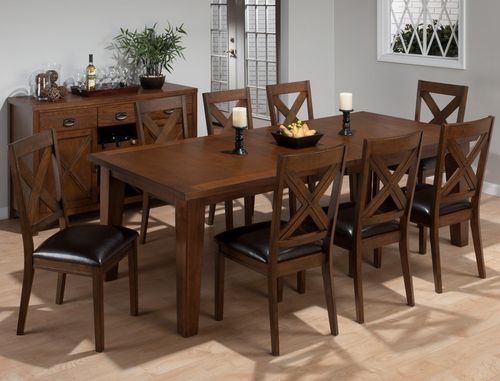 Cirrus Oak Transitional 9 Piece Dining Set - 461-96