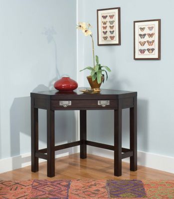 City Chic Corner Lap Top Desk / Occasional Table in Espresso - Home Styles - 5536-17