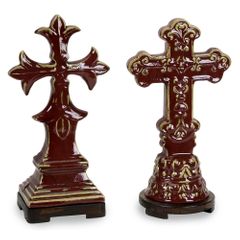 CK Cardinal Crosses (Set of 2) - IMAX - 44041-2