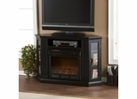 Claremont Convertible Media Black Electric Fireplace - Holly and Martin
