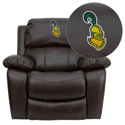 Clarkson University Golden Knights Leather Rocker Recliner  - MEN-DA3439-91-BRN-41019-EMB-GG
