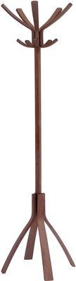 Classical  Stylish ALBA Wooden Floor Coat Stand Espresso Brown