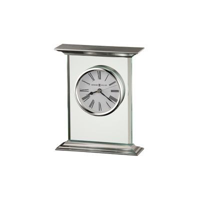 Clifton Table Clock in Brushed Aluminum - Howard Miller