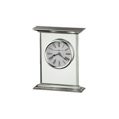 Clifton Table Clock in Brushed Aluminum - Howard Miller