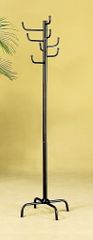 Coat Rack with Eight Hooks in Black - Coaster