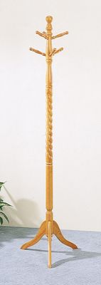 Coat Rack with Twist in Oak - Coaster