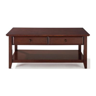 Coffee Table With Storage Drawers in Vintage Mahogany - CROSLEY-CF1302-MA