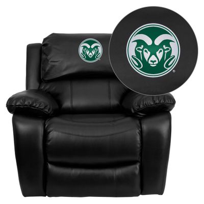 Colorado State University Rams Leather Rocker Recliner - MEN-DA3439-91-BK-40011-EMB-GG