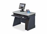 Computer Desk - Charcoal Gray Base/Silver Top - ICE72002