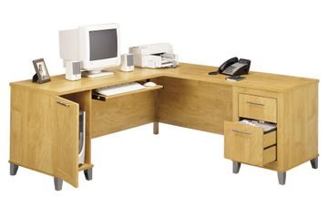 Computer Desk L Shape  71 inch - Somerset Collection - Bush Office Furniture - WC81410-03K