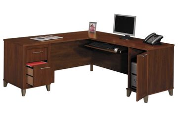 Computer Desk L Shape  71 inch - Somerset Collection - Bush Office Furniture - WC81710-03K