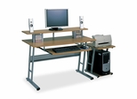 Computer Workstation - Oak/Gray - LLR60700