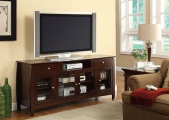 CONNECT-IT TV Console in Dark Walnut Finish - 700693