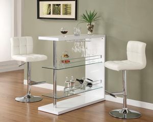 Contemporary 3PC Bar Set with Stools - 100167