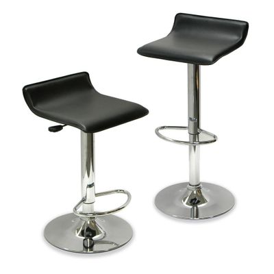 Contemporary Adjustable Airlift Stool - Set of 2 - Winsome Trading - 93329