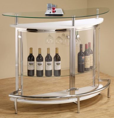 Contemporary Bar Unit with Clear Acrylic Front - 101066