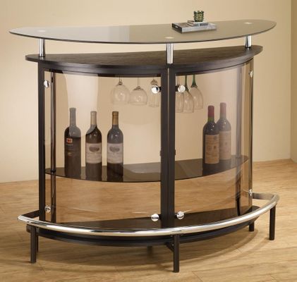 Contemporary Bar Unit with Smoked Acrylic Front - 101065