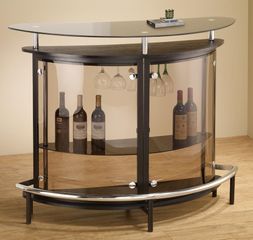 Contemporary Bar Unit with Smoked Acrylic Front - 101065