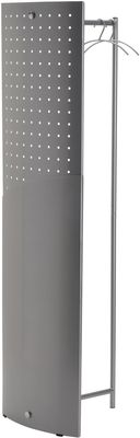 Convenient ALBA Garment Rack with Metallic Panel & 6 Hangers