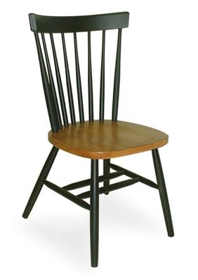 Copenhagen Chair with Plain Legs in Black / Cherry - C57-385