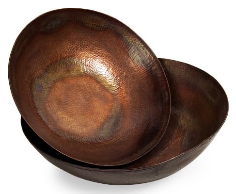 Copper-Plated Bowls (Set of 2) - IMAX - 60009-2