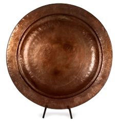 Copper-Plated Charger with Stand - IMAX - 60004