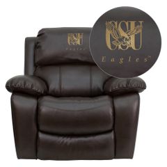 Coppin State University Eagles Leather Rocker Recliner - MEN-DA3439-91-BRN-41023-EMB-GG