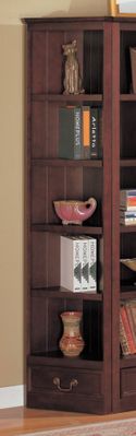 Corner Bookshelf in Cappuccino - Coaster