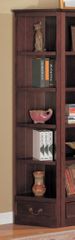 Corner Bookshelf in Cappuccino - Coaster