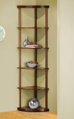 Corner Bookshelf with 5 Shelves in Cherry - 800280