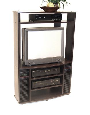 Corner Entertainment Center in Espresso - 4D Concepts - 07349