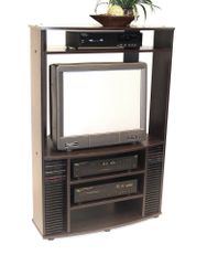 Corner Entertainment Center in Espresso - 4D Concepts - 07349