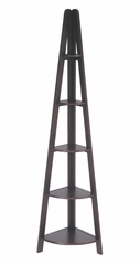 Corner Ladder Bookcase in Espresso - Office Star - ES22