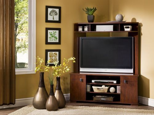 Corner TV Stand in Classic Cherry - South Shore Furniture - 4268629