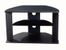 Corner TV Stand with Glass Shelf in Black - 4D Concepts - 64935
