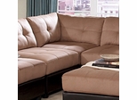 Corner Unit in Brown Microfiber - Coaster