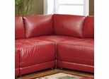 Corner Unit in Red Leather - Coaster