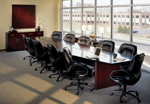 Corsica Executive Conference Room Package in Mahogany - Mayline Office Furniture