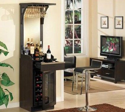Cortina Wine Curio in Espresso - Classic Flame - DC995E451-1819
