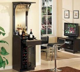 Cortina Wine Curio in Espresso - Classic Flame - DC995E451-1819